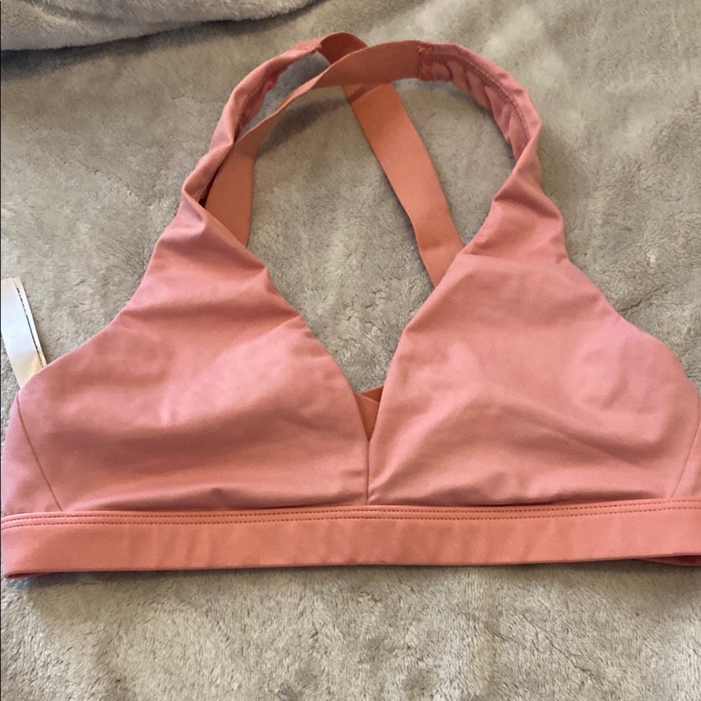 Victoria Secret Sport Bra Woman ActiveWear Small pink guava Halter ,